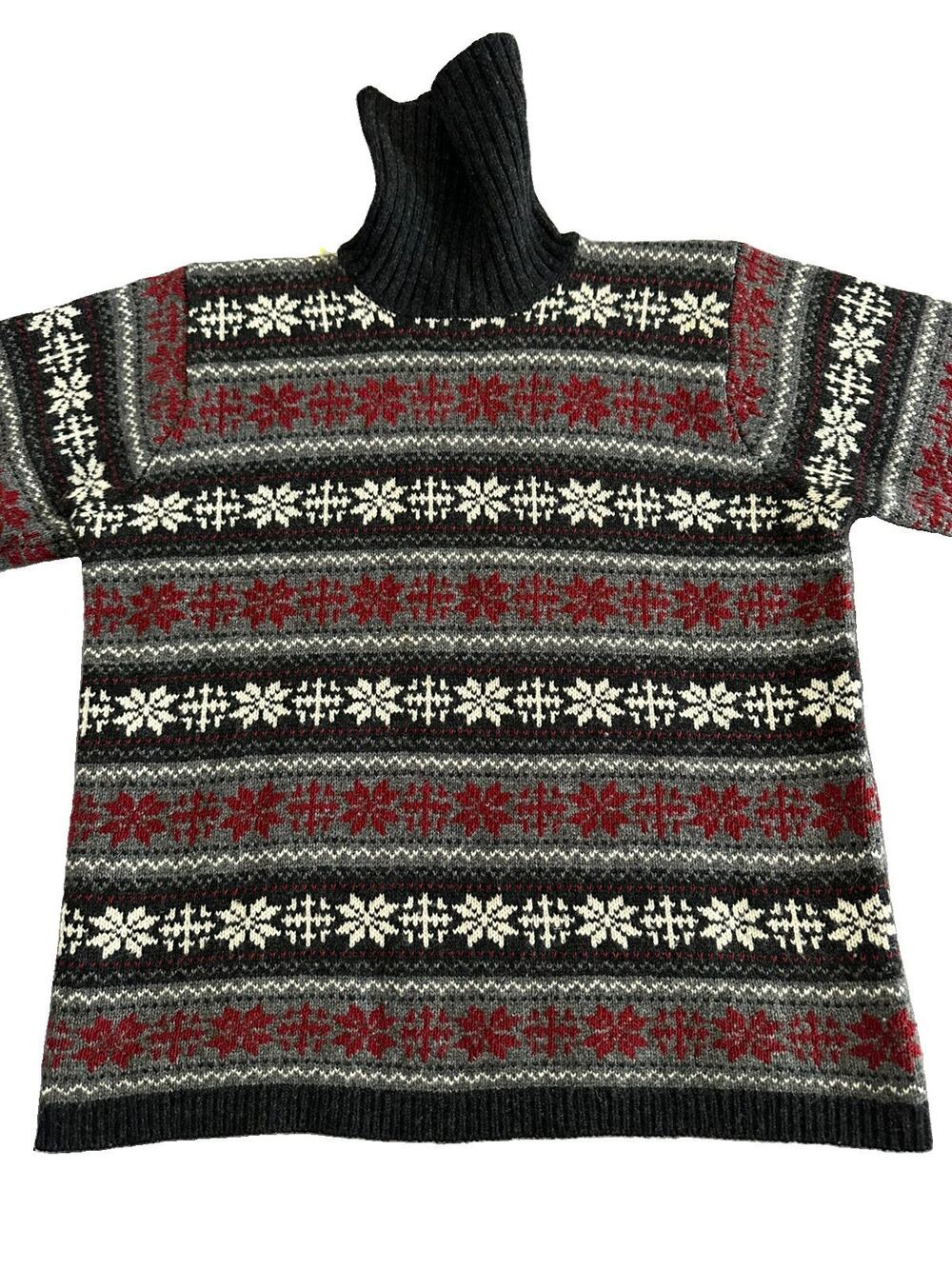 Vintage Timbeland Medium Lambs Wool Nordic Fair Isle Knit Sweater Outdoor Unisex
